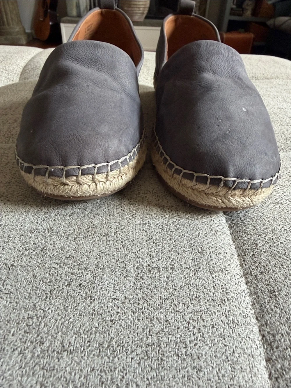LUCKY BRAND Loretto Gray Suede Espadrille Loafers Slip-On Shoes Women’s 6.5